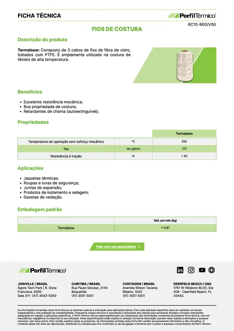 Product sheet - Sewing Threads