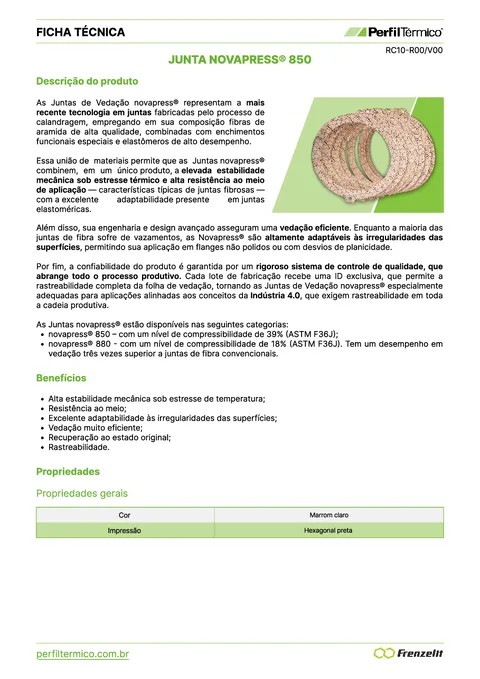 Product sheet - Novapress 850