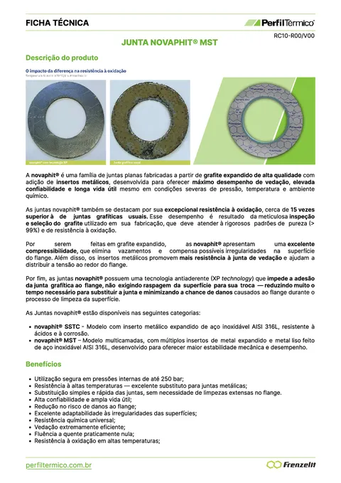 Ficha do Produto - Junta novaphit® MST